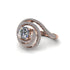 Diamond Double Halo Swirling Engagement Ring - Serena No. 2 image 1