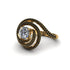 Diamond Double Halo Swirling Engagement Ring - Serena No. 31 image 1