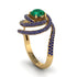 Emerald Double Halo Swirling Engagement Ring - Serena No. 64 image 2