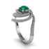 Emerald Double Halo Swirling Engagement Ring - Serena No. 6 image 2