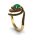 Emerald Double Halo Swirling Engagement Ring - Serena No. 34 image 2