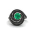 Emerald Double Halo Swirling Engagement Ring - Serena No. 36 image 3