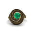 Emerald Double Halo Swirling Engagement Ring - Serena No. 34 image 3