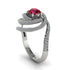 Ruby Double Halo Swirling Engagement Ring - Serena No. 12 image 2