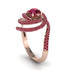 Ruby Double Halo Swirling Engagement Ring - Serena No. 56 image 2