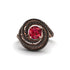 Ruby Double Halo Swirling Engagement Ring - Serena No. 41 image 3