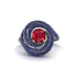 Ruby Double Halo Swirling Engagement Ring - Serena No. 72 image 3