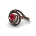 Ruby Double Halo Swirling Engagement Ring - Serena No. 41 image 1