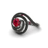 Ruby Double Halo Swirling Engagement Ring - Serena No. 42 image 1