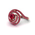 Ruby Double Halo Swirling Engagement Ring - Serena No. 56 image 1