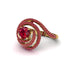 Ruby Double Halo Swirling Engagement Ring - Serena No. 55 image 1