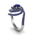 Sapphire Double Halo Swirling Engagement Ring - Serena No. 75 image 2