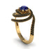 Sapphire Double Halo Swirling Engagement Ring - Serena No. 43 image 2
