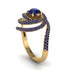 Sapphire Double Halo Swirling Engagement Ring - Serena No. 73 image 2