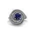 Sapphire Double Halo Swirling Engagement Ring - Serena No. 15 image 3