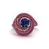 Sapphire Double Halo Swirling Engagement Ring - Serena No. 60 image 3