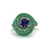 Sapphire Double Halo Swirling Engagement Ring - Serena No. 29 image 3
