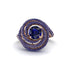 Sapphire Double Halo Swirling Engagement Ring - Serena No. 74 image 3