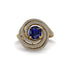 Sapphire Double Halo Swirling Engagement Ring - Serena No. 13 image 3