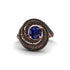 Sapphire Double Halo Swirling Engagement Ring - Serena No. 44 image 3