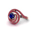 Sapphire Double Halo Swirling Engagement Ring - Serena No. 59 image 1