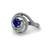 Sapphire Double Halo Swirling Engagement Ring - Serena No. 15 image 1
