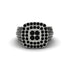 Black Diamond Double Halo Engagement Ring - Millie No. 9 image 2