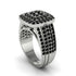 Black Diamond Double Halo Engagement Ring - Millie No. 9 image 3