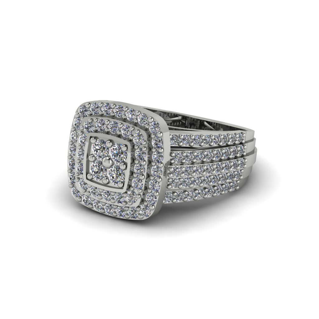Diamond Double Halo Engagement Ring - Millie No. 3