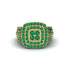 Emerald Double Halo Engagement Ring - Millie No. 4 image 2