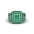 Emerald Double Halo Engagement Ring - Millie No. 6 image 2
