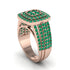 Emerald Double Halo Engagement Ring - Millie No. 5 image 3