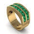 Emerald Double Row Wedding Band - Kai No. 4 image 1