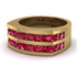 Ruby Double Row Wedding Band - Kai No. 10 image 2