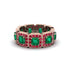 Emerald-Cut Emerald Eternity Wedding Ring - Fatima No. 50 image 2