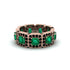 Emerald-Cut Emerald Eternity Wedding Ring - Fatima No. 35 image 2