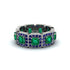 Emerald-Cut Emerald Eternity Wedding Ring - Fatima No. 66 image 2
