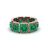 Emerald-Cut Emerald Eternity Wedding Ring - Fatima No. 20 image 2