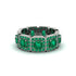 Emerald-Cut Emerald Eternity Wedding Ring - Fatima No. 21 image 2