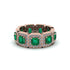 Emerald-Cut Emerald Eternity Wedding Ring - Fatima No. 5 image 2