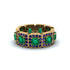 Emerald-Cut Emerald Eternity Wedding Ring - Fatima No. 64 image 3