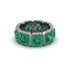 Emerald-Cut Emerald Eternity Wedding Ring - Fatima No. 21 image 3