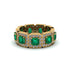 Emerald-Cut Emerald Eternity Wedding Ring - Fatima No. 4 image 3