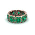 Emerald-Cut Emerald Eternity Wedding Ring - Fatima No. 20 image 3