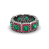 Emerald-Cut Emerald Eternity Wedding Ring - Fatima No. 51 image 3
