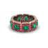 Emerald-Cut Emerald Eternity Wedding Ring - Fatima No. 50 image 3