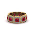 Emerald-Cut Ruby Eternity Wedding Ring - Fatima No. 10 image 2