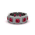 Emerald-Cut Ruby Eternity Wedding Ring - Fatima No. 12 image 2