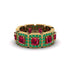 Emerald-Cut Ruby Eternity Wedding Ring - Fatima No. 25 image 2
