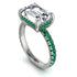 Emerald-Cut Diamond Pavé Engagement Ring - Daphne No. 18 image 1